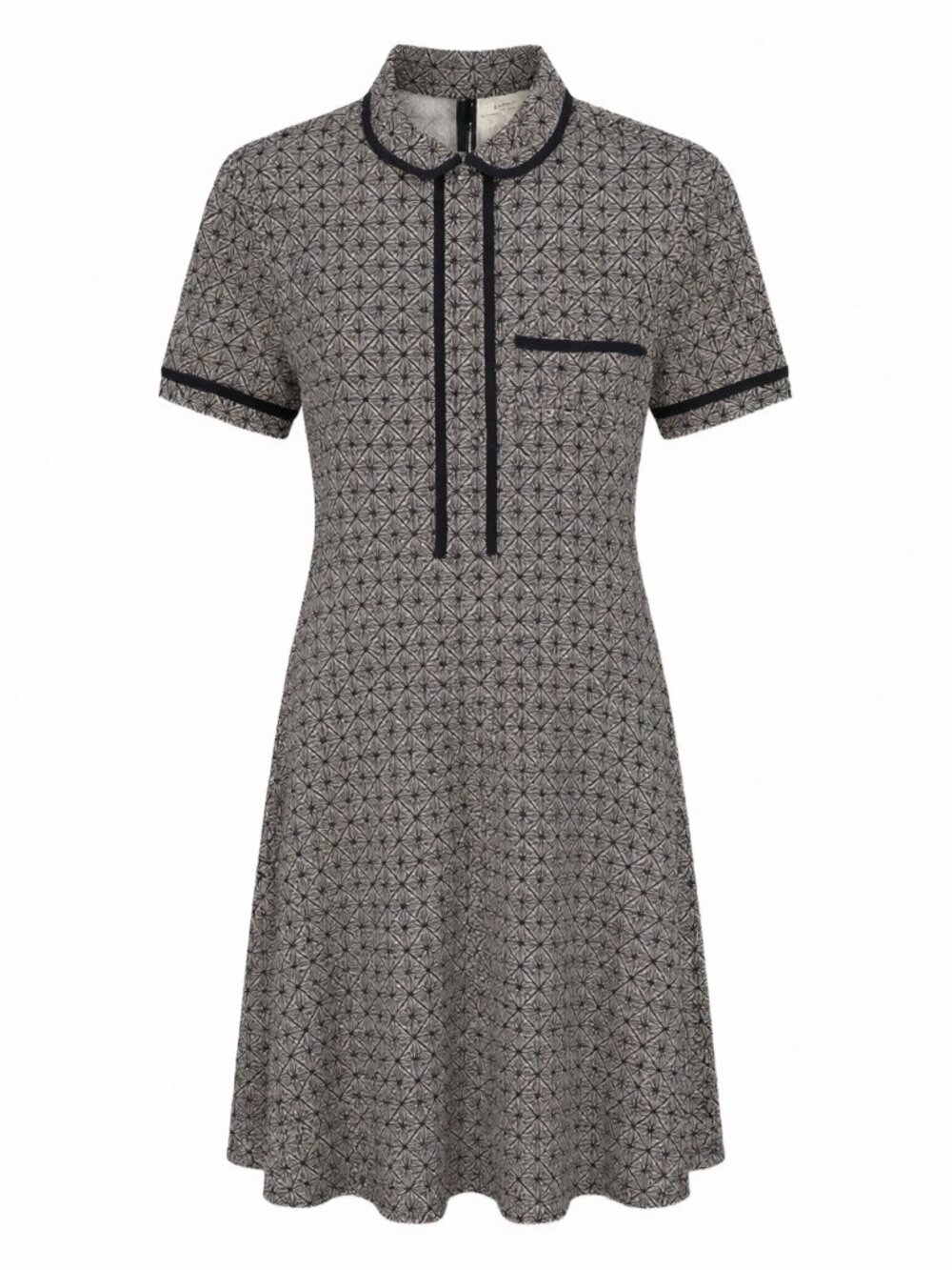 Monteau Blue White Women's Printed Mini Dress Women M Blue